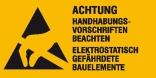 Elektrokennzeichnung/Warnkombischild, ACHTUNG Handhabungsvorschriften beachten