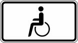 Verkehrszeichen 1044-10 StVO, Nur Schwerbehinderte mit außergewöhnlicher Gehbehinderung...