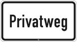 Hinweis zur Grundbesitzkennzeichnung Nr. 2821, Privatweg