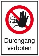 Modellbeispiel: Durchgang verboten (Art. 21.1142)