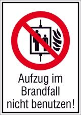 Modellbeispiel: Aufzug im Brandfall nicht benutzen! (Art. 21.a6142)