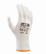 teXXor® Feinstrick-Handschuhe ′NYLON′, weiß/blaue Noppen