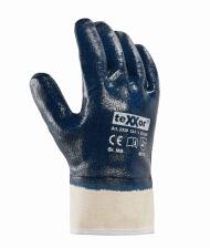 teXXor® Nitril-Handschuhe ′STULPE′, Nitril-Vollbeschichtung (blau)