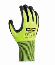 teXXor® Schnittschutz-Strickhandschuhe ′BESANDETE NITRILBESCHICHTUNG′