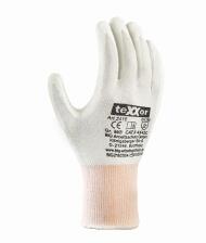 teXXor® Schnittschutz-Strickhandschuhe ′PU-BESCHICHTUNG′, weiß, M-Stärke 1,1 mm