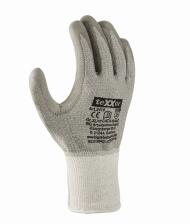 teXXor® Schnittschutz-Strickhandschuhe ′PU-BESCHICHTUNG′, grau, M-Stärke 1,2 mm