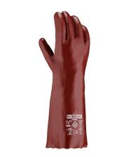 teXXor® topline Chemikalienschutz-Handschuhe ′PVC ROTBRAUN′, Länge 400 mm