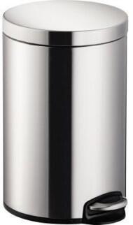 helit Tretabfalleimer Design Classic 20l Edelstahl, Anti-Fingerprint, stabiler Halt, rund, silber