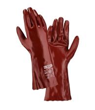 teXXor® topline Chemikalienschutz-Handschuhe ′PVC ROTBRAUN′, Länge 350 mm