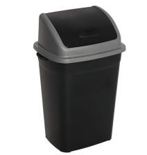 Modellbeispiel: Abfallbehälter ′P-BAX 6′ mit Kippdeckel, schwarz (Art. 60009.0001)