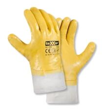 teXXor® Nitril-Handschuhe ′STULPE′, Nitril-Vollbeschichtung (gelb)