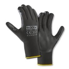 teXXor® Nitril-Handschuhe ′POLYESTER schwarz′