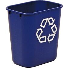 Detailansicht: Recyclingsymbol des Papierkorbs -Square- Rubbermaid (Art. 12207)