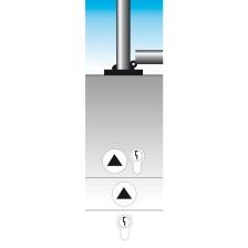 Technische Ansicht: zum Aufdübeln, umlegbar mit DK und/oder PZ Art. - Nr. 13151