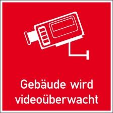 Modellbeispiel: Hinweis-Kombischild Gebäude wird videoüberwacht (Art. 21.g5022)