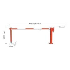 Technische Ansicht: Wegesperre -Alpha 41- mit Auflagestütze (Art. 28166-0101)