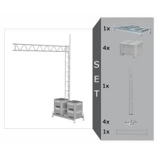 Modellbeispiel: Aufstellvorrichtungen mit Gitterrohrmast und Stahl-Gitterträger, Komplett-Set (Art. 35350-setf3)