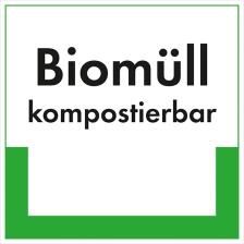 Modellbeispiel: Kennzeichnungsschild Biomüll kompostierbar (Art. 35.6629)