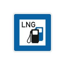 Verkehrszeichen 365-69 StVO, Tankstelle mit Flüssigerdgas