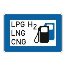 Verkehrszeichen 365-71 StVO, Tankmöglichkeit alle Kraftstoffarten