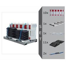 Modellbeispiel: Schrankenzaun-Set -Cordon I- ohne Lampenadapter (Art. 37100)