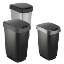 Abfallbehälter ′Twist′, 25 oder 50 Liter aus Kunststoff, mit 2-Funktionen-Schwingdeckel