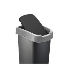 Abfallbehälter ′Twist′, 25 oder 50 Liter aus Kunststoff, mit 2-Funktionen-Schwingdeckel