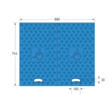 Technische Ansicht: Rollstuhlrampe/Rampenmodul, VE 2 Stück, Maße (Art. 39452)