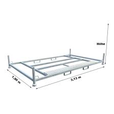 Technische Ansicht: Lagerpalette für Bauzäune (Art. 3b209fk)