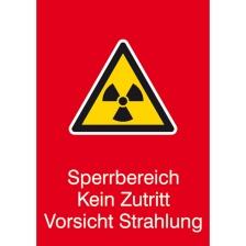 Modellbeispiel: Strahlenschutzkennzeichnung Sperrbereich Kein Zutritt... (Art. 43.2125)