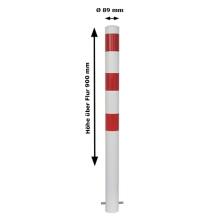 Technische Ansicht: Absperrpfosten -Bollard- ortsfest zum Einbetonieren, beschichtet (Art. 489b)