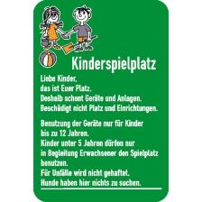 Modellbeispiel: Hinweisschild, Kinderspielplatz. Liebe Kinder ... (Art. 52.5470)