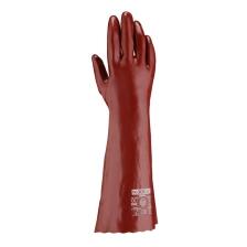 teXXor® topline Chemikalienschutz-Handschuhe ′PVC ROTBRAUN′, Länge 450 mm
