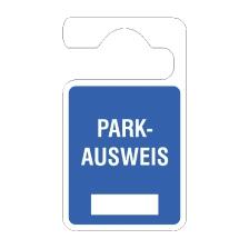 Modellbeispiel: Parkausweisanhänger -Parkausweis- (Art. 90.9666)