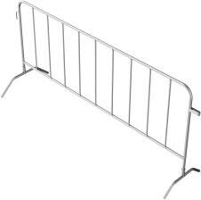 Modellbeispiel: Absperrgitter Typ L -Fence- aus Stahl, Länge 2500 mm, mit angeschweißten Füßen (Art. 419.00l)