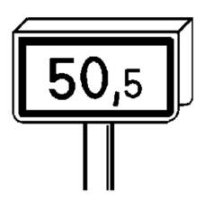 Modellbeispiel: Kilometertafel abgekantet, doppelseitig Art. 00km002821