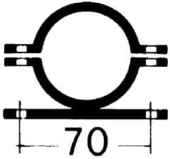 Technische Ansicht: Lochabstand 70 mm