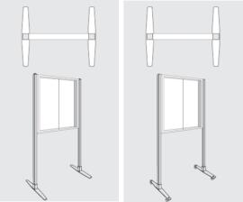 Technische Ansicht: Ständer zur Freiaufstellung, für Schaukästen mit Schiebetür und Orgastar-Tafeln (Art. 103000374)