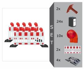 Modellbeispiel: Schrankenzaun Komplett-Set -Vario II- (Art. 20497)