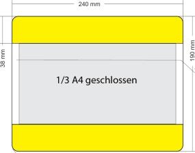 Technische Ansicht: geschlossen mit 4 Selbstklebepunkte