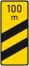 Modellbeispiel: VZ Nr. 450-54 (Ankündigungsbake, zweistreifig, gelb)