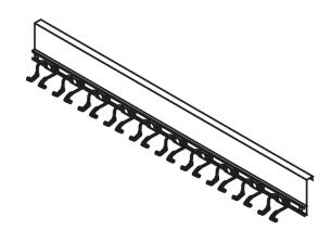 Technische Ansicht: Geräteleiste für 10 Stielgeräte (Art. 31960)