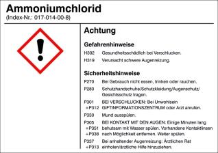 Modellbeispiel: Gefahrstoffetikett zur innerbetrieblichen Behälterkennzeichnung... (Art. 21.b1200-03)