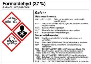 Modellbeispiel: Gefahrstoffetikett zur innerbetrieblichen Behälterkennzeichnung... (Art. 21.b1200-10)