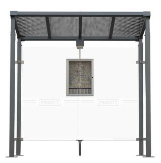 Modellbeispiel: Buswartehalle -Milano- in Breite 2520 mm oder 5040 mm verfügbar, mit