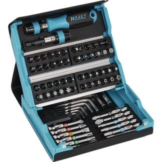 HAZET Bitsortiment SmartCase 2200SC-1, 69-tlg. Schlitz, PH, PZD, 6Kt., TX, farbcodiert