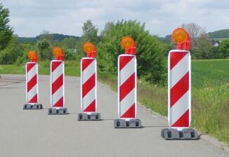 Anwendungsbeispiel: TopLED Synchro als Verkehrsführungslichtanlage aufgebaut