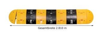 Anwendungsbeispiel: Temposchwelle <40 km/h aus PP, 7 x Mittelstück + 2 x Endstück, (Art. 10169)