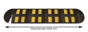 Anwendungsbeispiel: Temposchwelle <50 km/h aus PP, 4 x Mittelstück + 2 x Endstück, Art. 15835