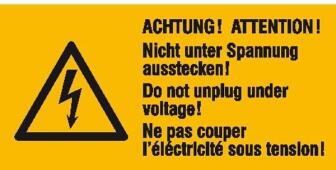 Modellbeispiel: Elektrokennzeichnung ACHTUNG! Nicht unter Spannung... (Art. 30.0608)